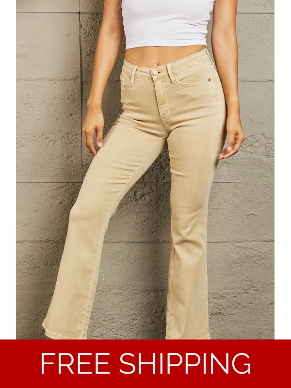 Judy Blue Cailin Full Size Mid Rise Garment Dyed Bootcut Jeans